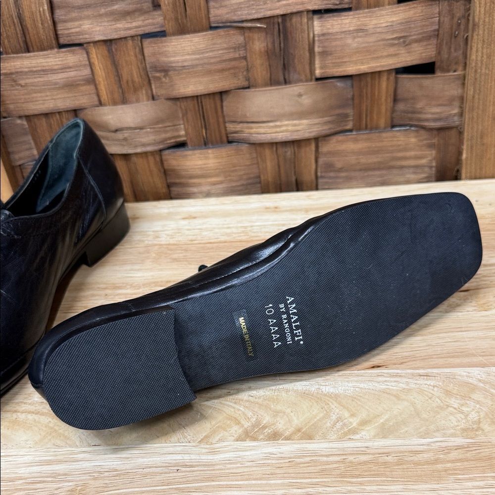 Amalfi Black Leather women’s Oxfords - Picture 5 of 5
